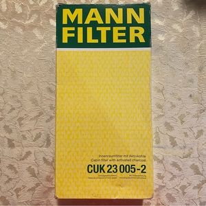 Mann Filter Cabin Filter for BMW with Activated Charcoal CUK 23 005-2 2 Pieces